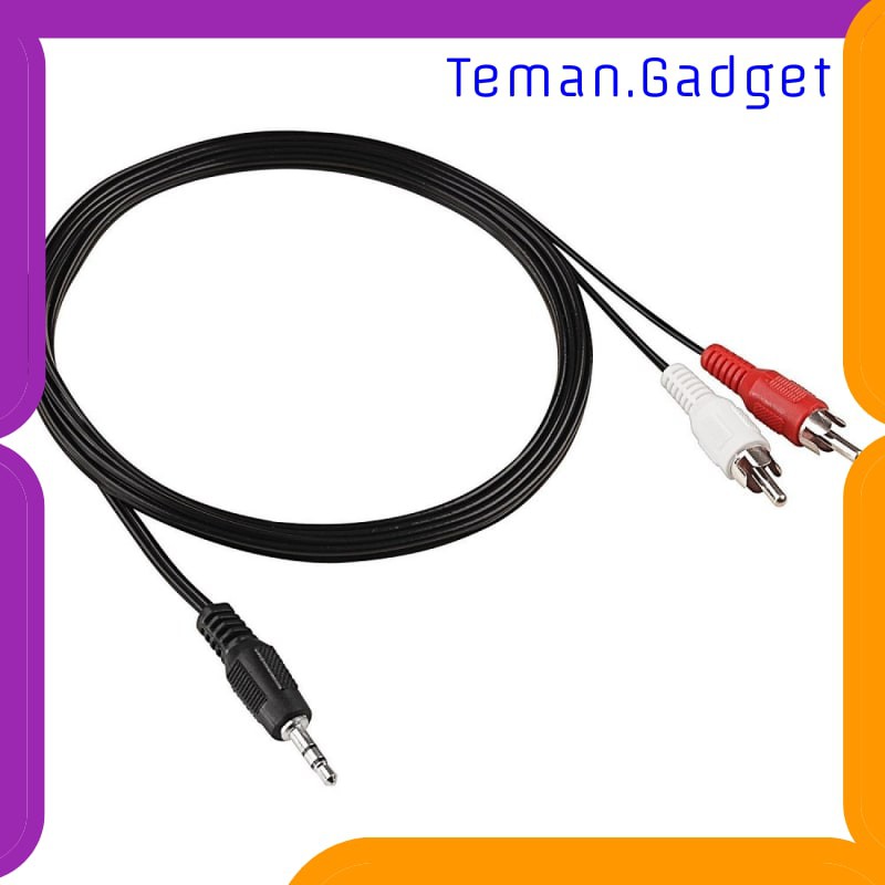 TG-AI187 HIFI GOOD QUALITY JACK 3.5MM STEREO TO RCA MALE AUDIO CABLE 1M