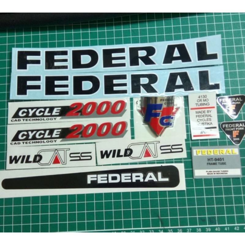 stiker federal wild cat plus emblem fc