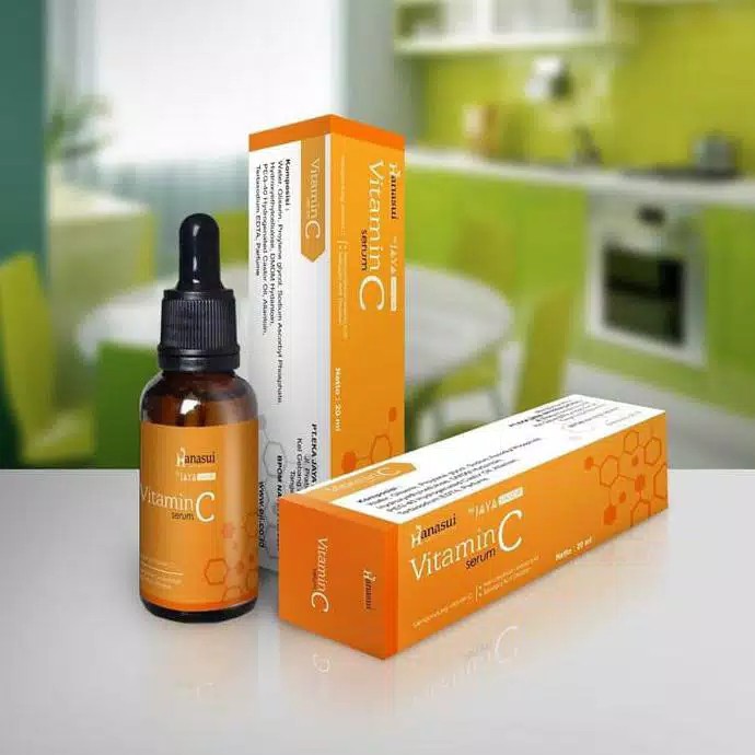 SERUM HANASUI VIT C dan VIT E Dus Kuning BPOM