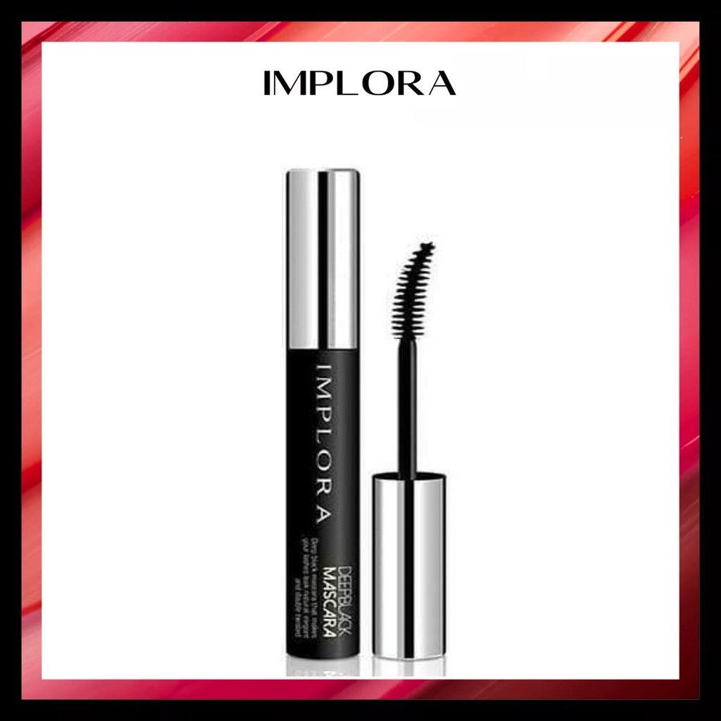 IMPLORA Deep Black Mascara Extra Thick &amp; Extra Black 3.8g