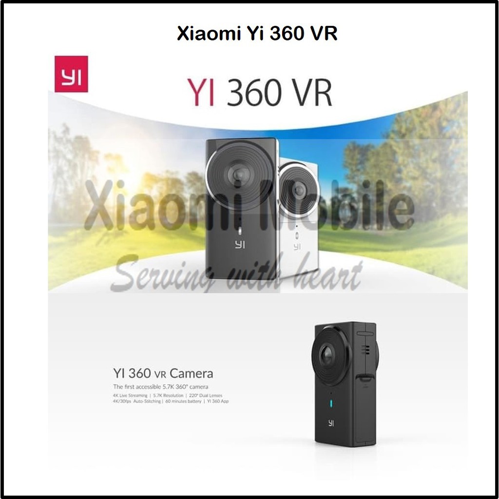 Xiaomi Yi 360 VR Camera Dual Lens Live Panoramic 5.7K Resolution