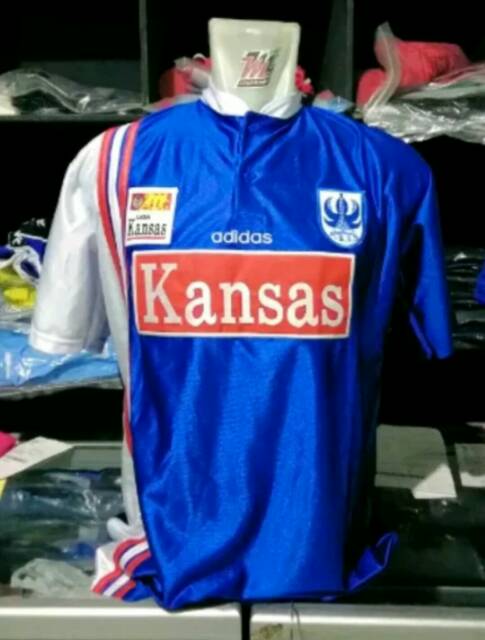 Jersey PSIS Semarang Liga Kansas Home 1997 Biru Paragon Retro Semi GO Lokal