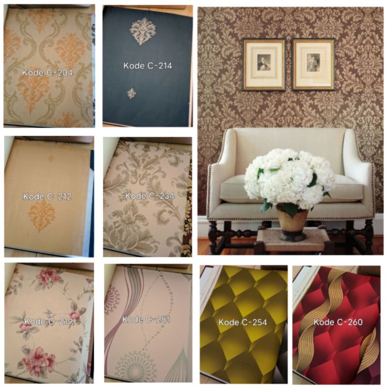 Wallpaper Dinding Vinyl 3D Motif