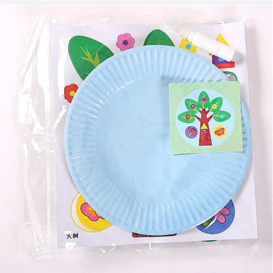 DIY PAPER PLATE 1pcs piring kertas kerajinan piring mainan edukasi