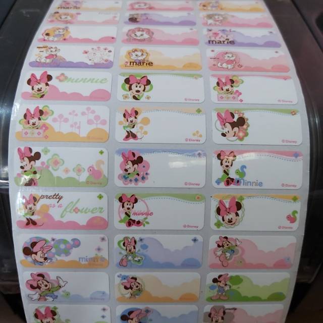 

Label nama disney pretty flower stiker waterproof ORI MINNIE FLOWER