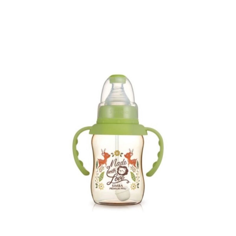 Simba Premium PPSU Dorothy Feeding Bottle Standar Neck With Handle 150 ml - Botol Susu Bayi