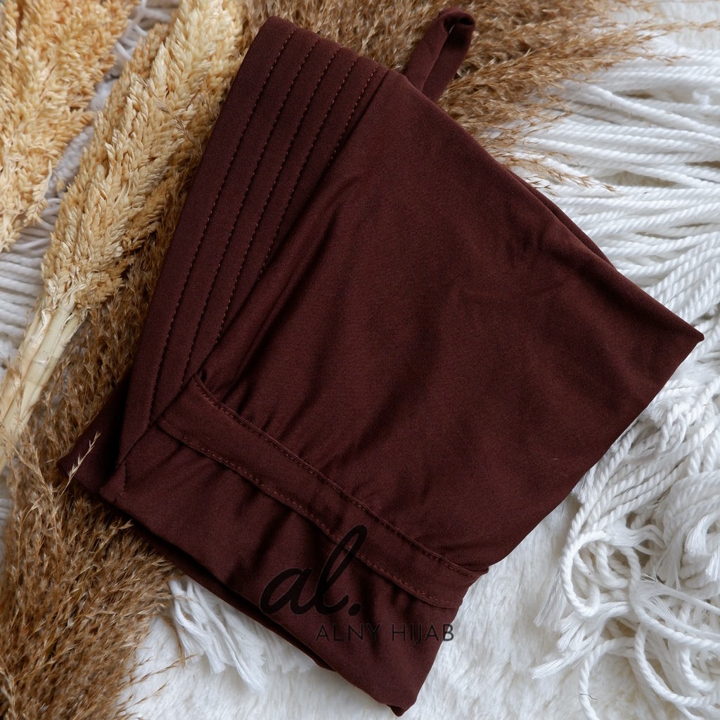 JILBAB SERUT JOKOWI ADIBA SERI WARNA 2 / HIJAB INSTAN SERUT JOKOWI-Jokowi Coklat Tua