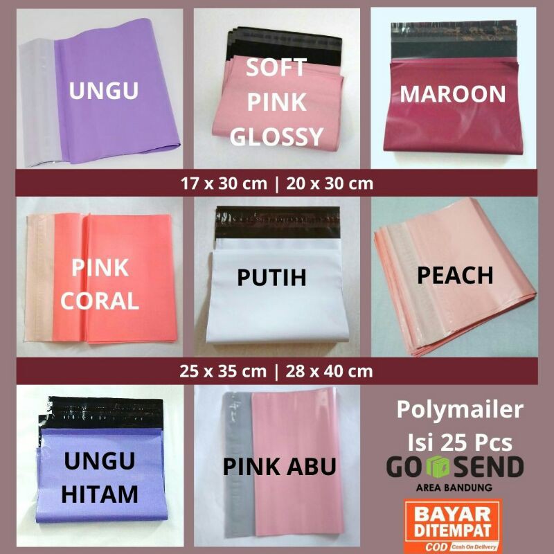 

(25 Pcs) Polymailer Plastik Packing Online Shop / Poly mailer Olshop