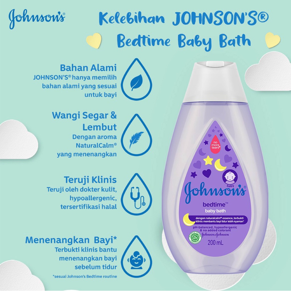 ❤ BELIA ❤ JOHNSON'S Baby Hair Body Wash | Bath | Sabun Mandi Bayi Kepala Badan Tubuh (✔BPOM)