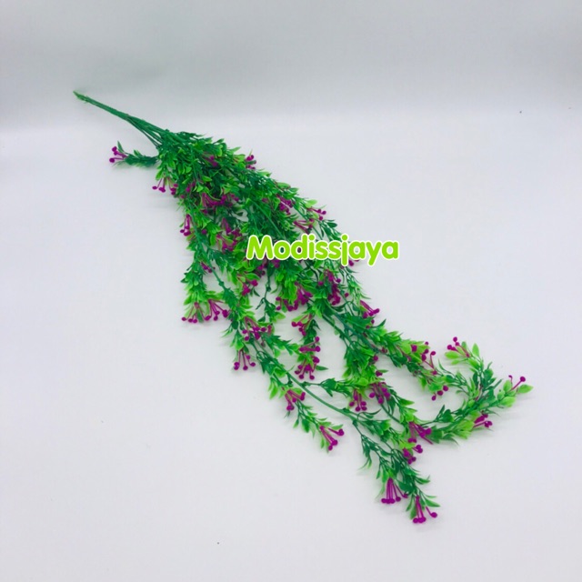 Bunga artificial tangkai daun rambat anggur ungu