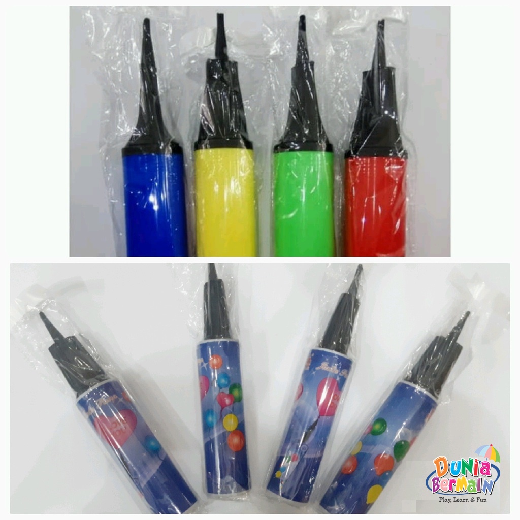 Pompa Balon Tangan Manual Warna Warni