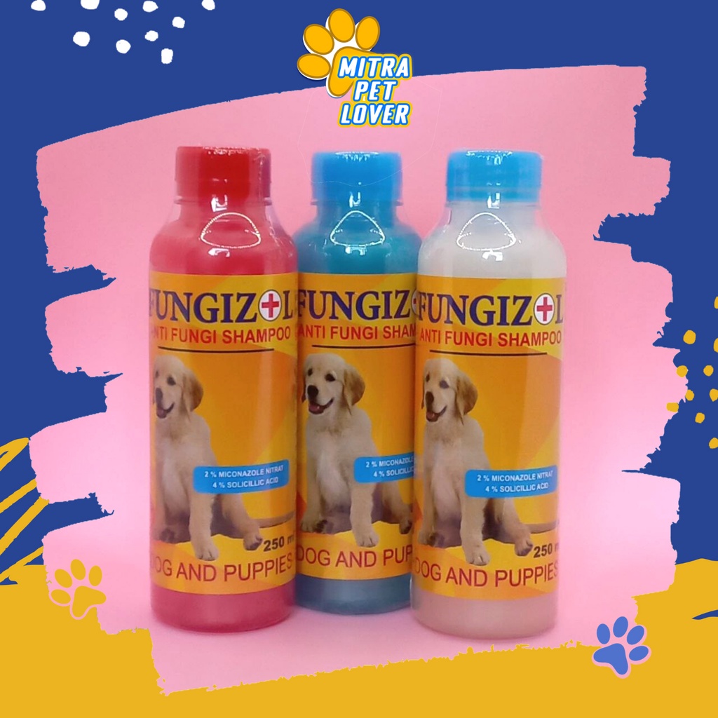 SAMPO ANTI JAMUR UNTUK ANJING - FUNGIZOL DOG SHAMPOO 250ML ORIGINAL - LEMBUT WANGI SEHAT CEGAH SAKIT KULIT MENGHALUSKAN MELEMBUTKAN BULU - MURAH TERMURAH - PET HEALTHCARE AND VETERINARY TAMASINDO OBAT DAN VITAMIN HEWAN BINATANG PELIHARAAN MITRAPETLOVER