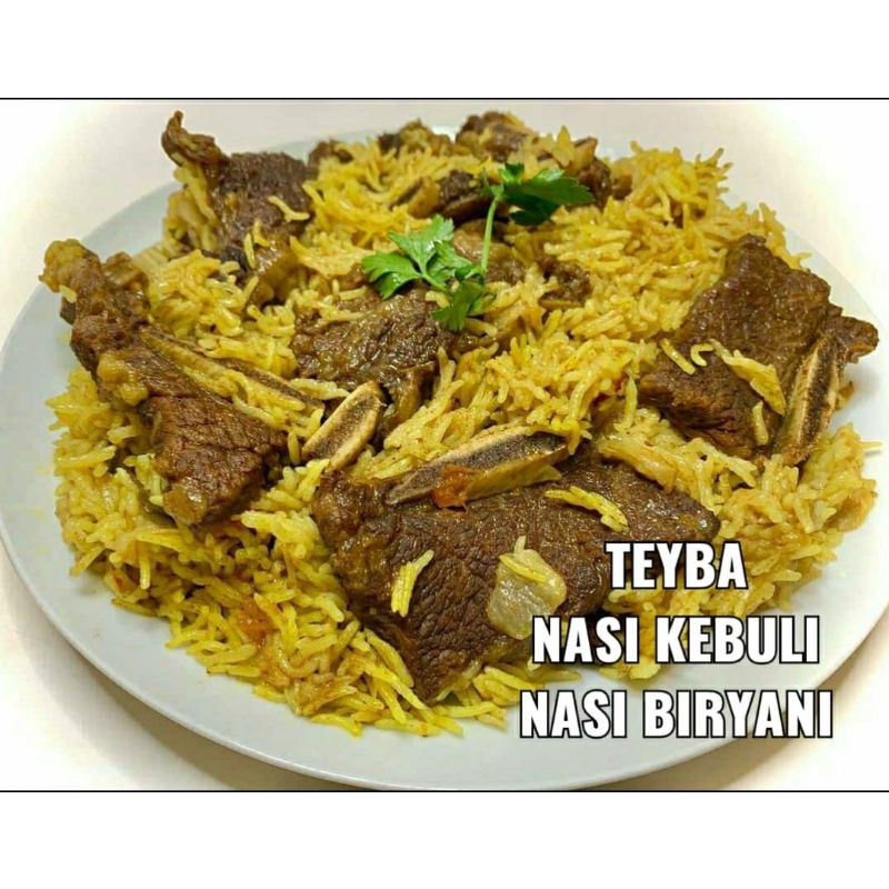 

Nasi Kebuli instan 500.gr ( Beras basmati 450.g + Bumbu + rempah² )