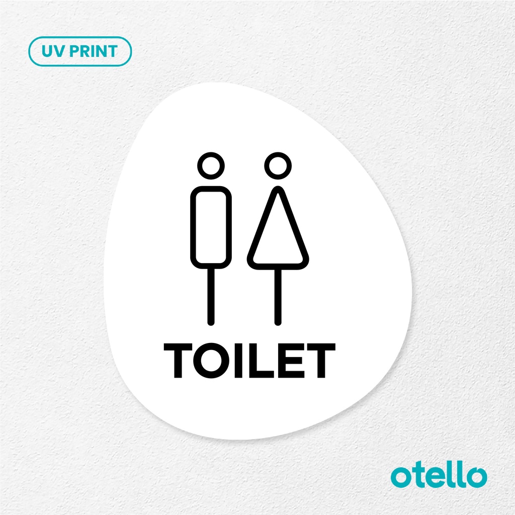 Toilet Signage Board Akrilik Tempel Dinding Papan Acrylic Restoran Dinding Petunjuk Toko Cafe