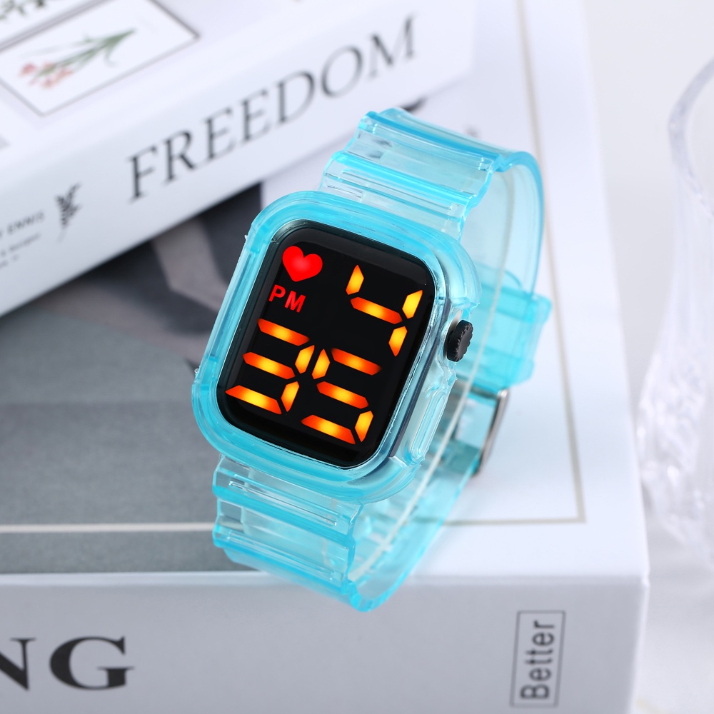 (COD)Jam Tangan Wanita Fashion Korea Style Digital Sport M127/ Jam Tangan Strap Rubber Untuk Wanita tahan air