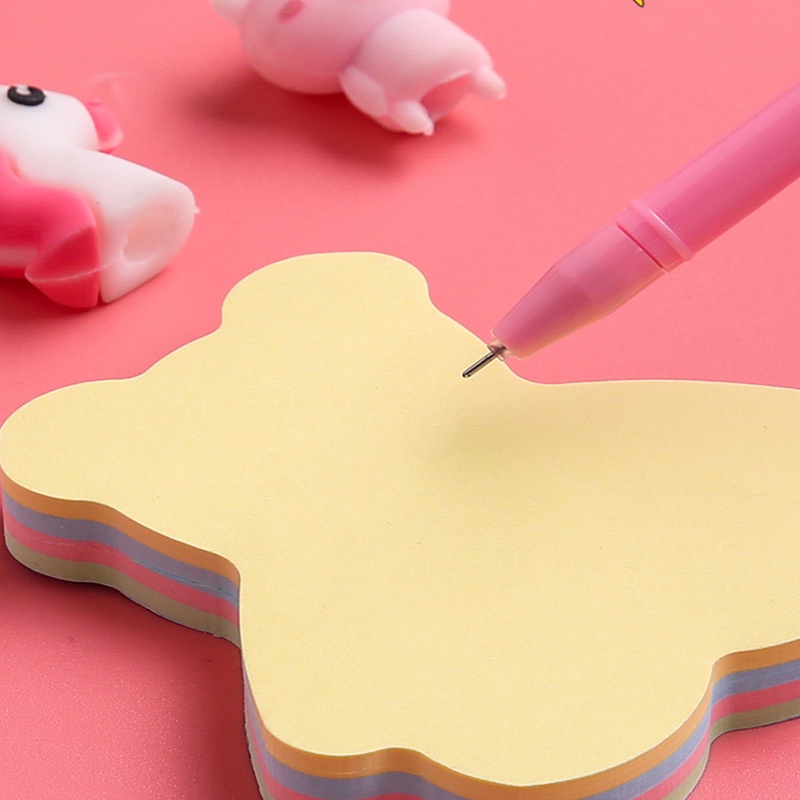 100 Lembar Sticky Note Mini Bentuk Kartun Lucu Warna Warni