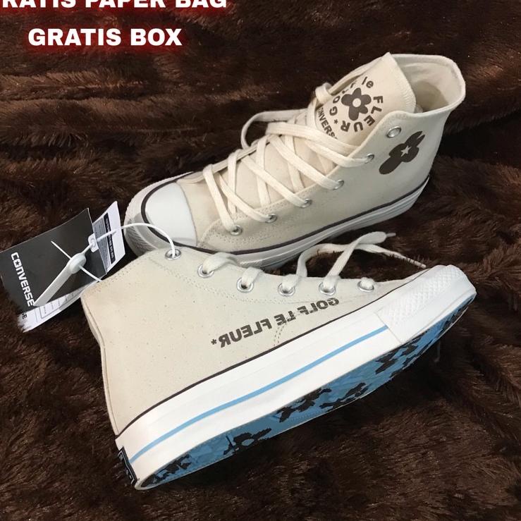 Hot Sale (FREE PAPER BAG CONVERSE) SNEAKERS CONVERSE 70S HIGH GOLF LE FLEUR OFF WHITE BNIB
