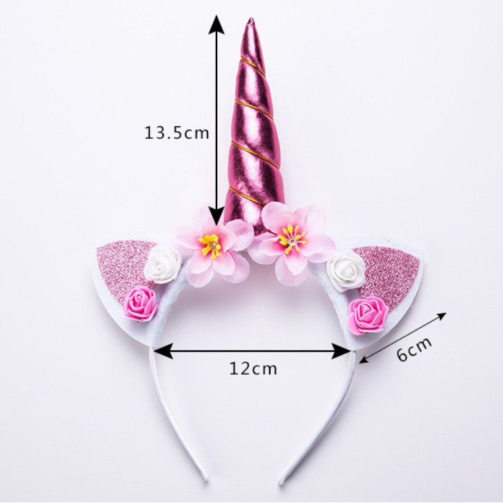 Bando Unicorn Bunga Untuk Pesta Tuan Putri Anak Perempuan Cantik Lucu Telinga Kucing Pegasus