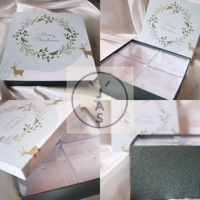 

[COD] kotak kue 22x22x7 hard box / handmade / box kue edisi natal [COD]