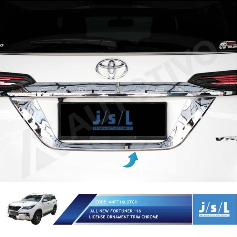 List Lis license ornament all new Fortuner 2016 up VRZ/SRZ jsl