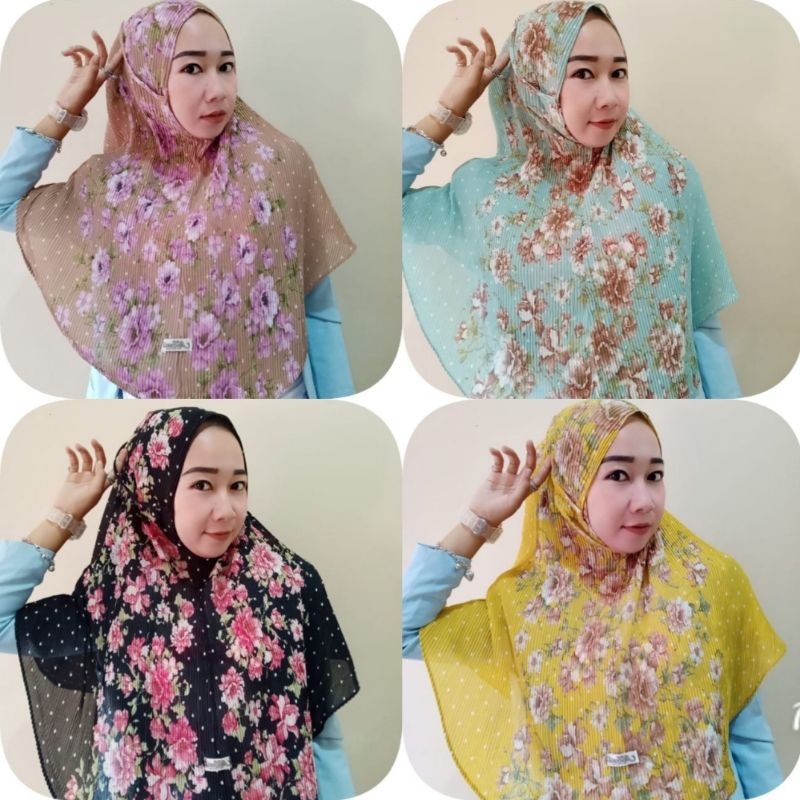 HIJAB INSTAN BERGO MARYAM MOTIF