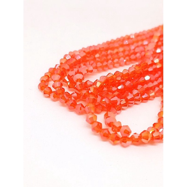 Kristal Kerucut Orange Bening 4 mm