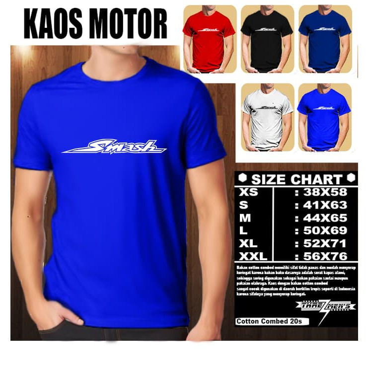 KAOS BAJU PAKAIAN TSHIRT OTOMOTIF MOTOR Suzuki smash FONT  -MKSR.Inc