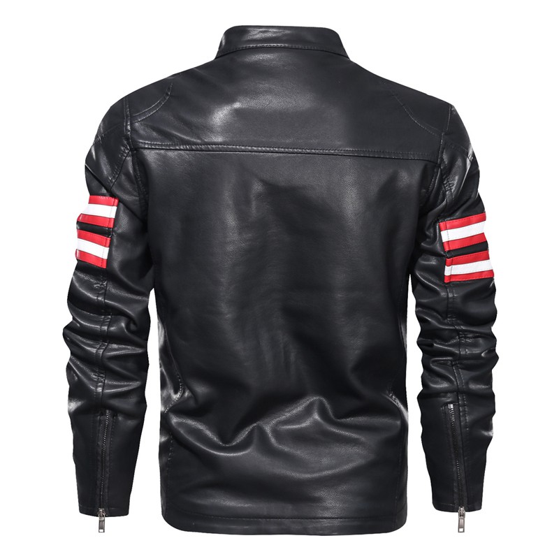 jaket pria semi kulit jaket motor touring kulit sintetis jaket musim dingin