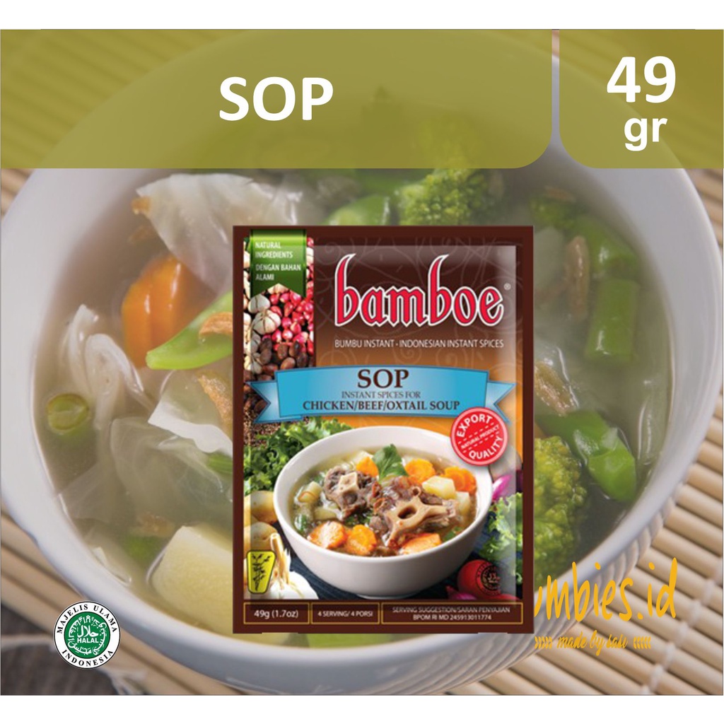 

Bumbu Bamboe SOP | Spice Mix for Chicken / Beff / Oxtail Soup | Sop ayam | sop daging | sayur sop