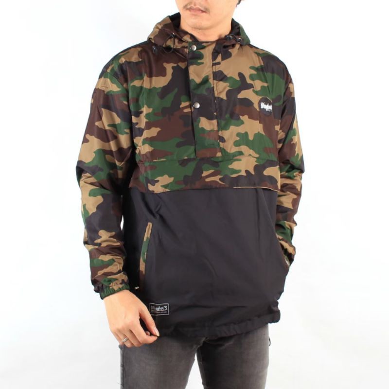 Jaket Cagoule Army Loreng Original Wangkers