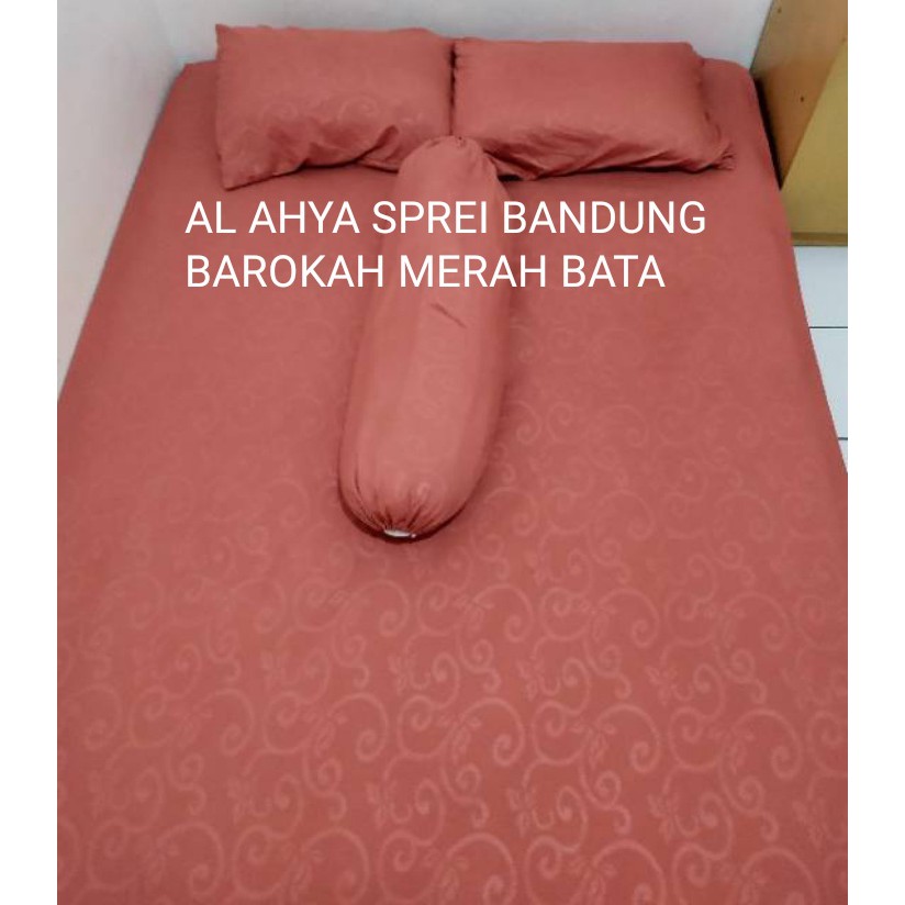 SPREI SET QUEEN SIZE POLOS 160X200X30-MERAH BATA