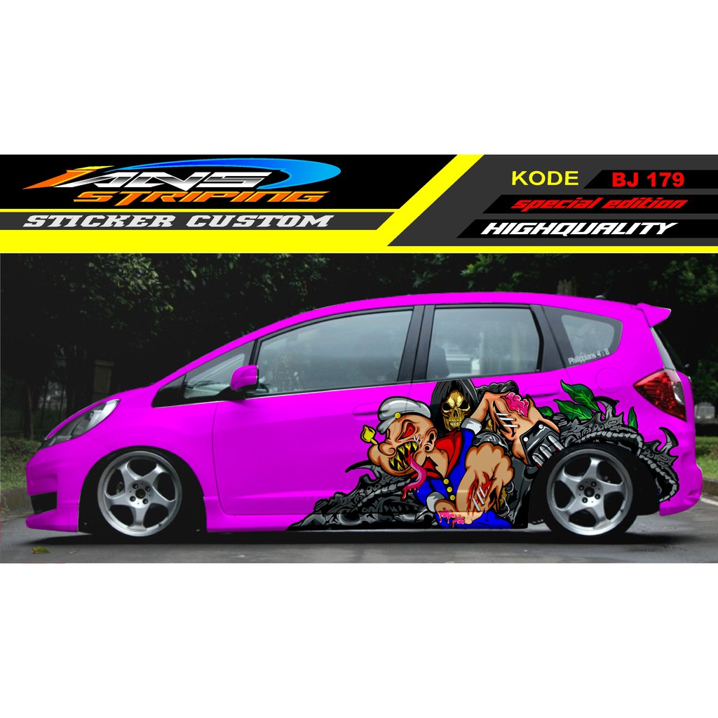 STICKER HONDA JAZZ POPEY / STICKER HONDA JAZZ / STICKER DECAL MOBIL JAZZ / DECAL STICKER MOBIL HONDA