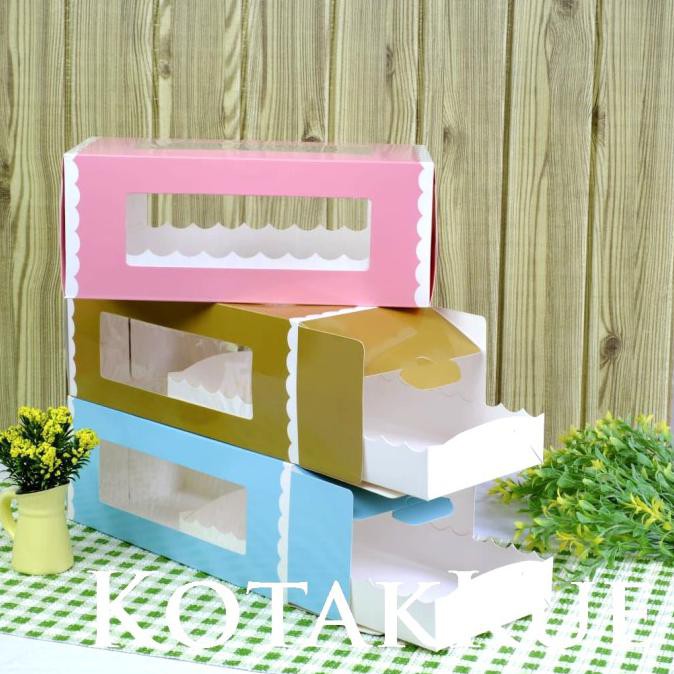 

BARU Kotak / Box / Dus Kue Bolu Gulung 25 x 12 x 10 - Putih
