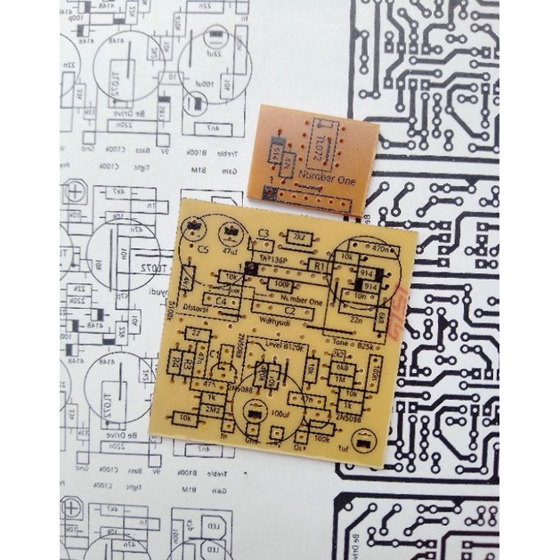 PCB EFEK GITAR DISTORSI NUMBER ONE