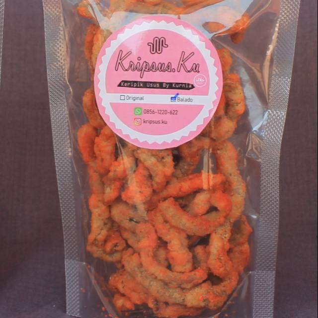 

Keripik usus by kurnia (kripsus.ku) rasa balado/ balado pedas/ sapi panggang 500gr