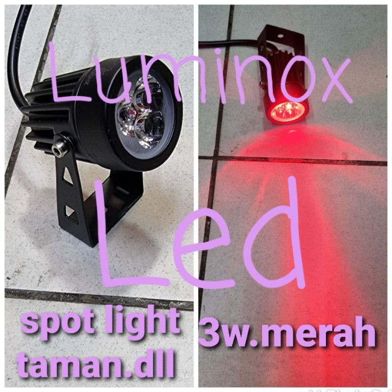 spot light led 3 watt 3w 3mata merah taman garden lamp 3watt 3 w 220volt