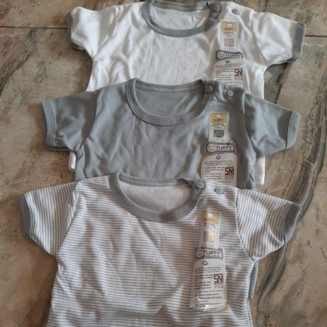  Baju  Bayi  Fluffy  Abu S M L 3 12 Bulan Isi 3Pcs 3 6 Bulan 