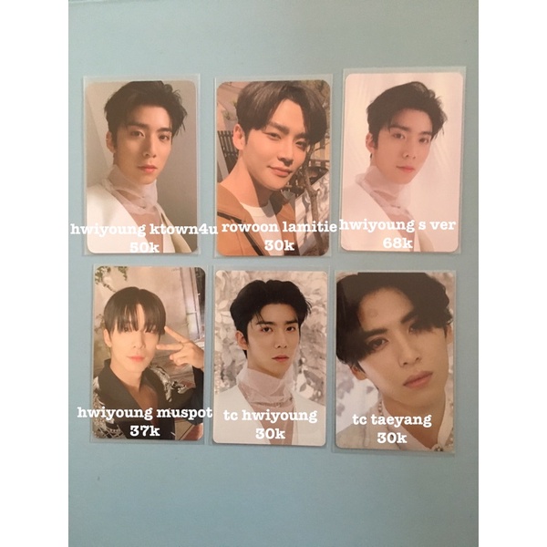 pc hwiyoung rowoon taeyang s ver turn over turnover sf9 music spot muspot ktown4u tc trading card