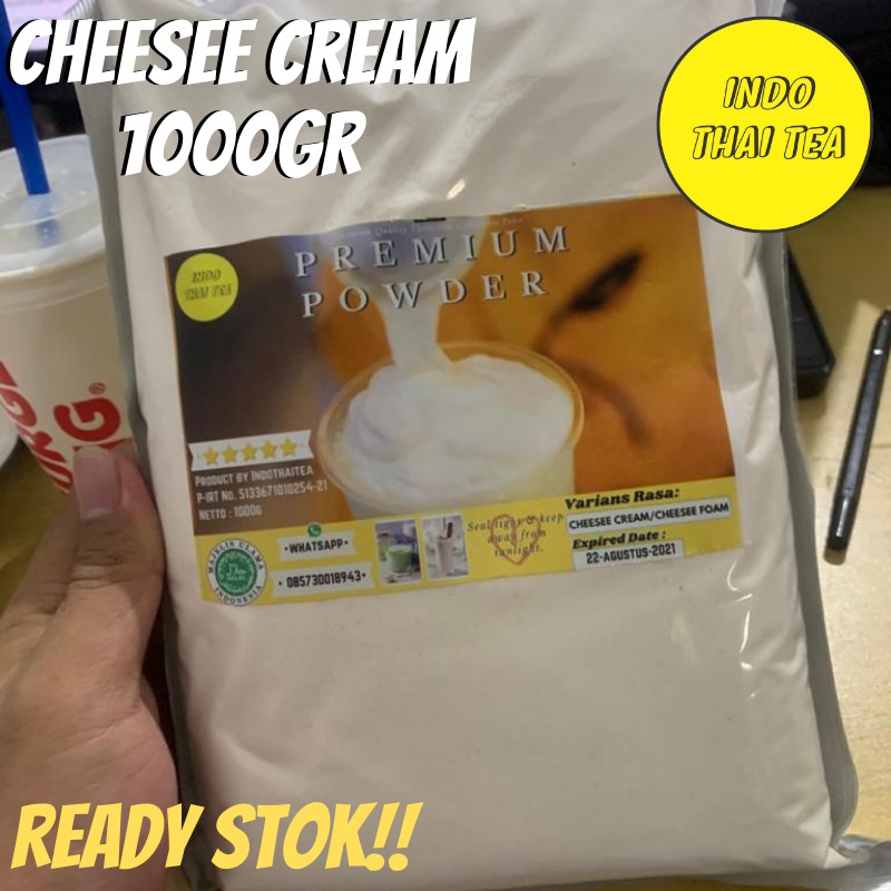 

PREMIUM Cheese Cream 1Kg / Cheese Tea Cream 1Kg / Cheese Tea Foam Powder / Bubuk Cheese Tea / Boba