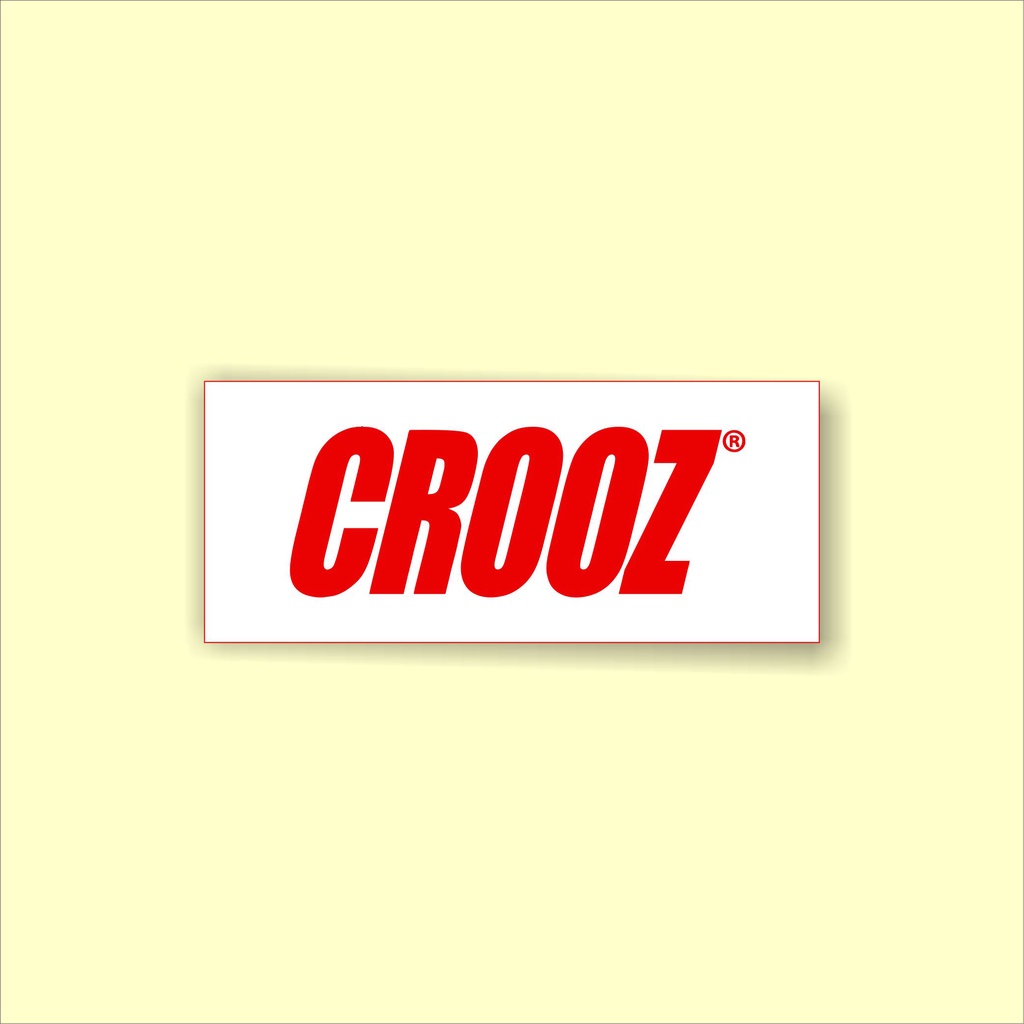

Stiker brand distro Crooz stiker murah bahan graftac anti air