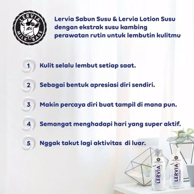 Lervia Sabun Susu Goat,s Milk smooting solution