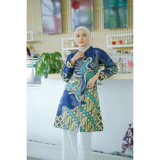 Baju Batik Wanita Modern M L XL XXL Atasan Batik Kerja Wanita Tunik Batik Wanita Kantor Batik Modern Seragam Batik