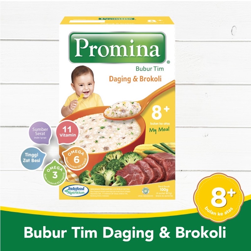 Promina Bubur Tim Daging dan Brokoli /Ayam Kampung Tomat Wortel /A.Ayam Kampung 100gr