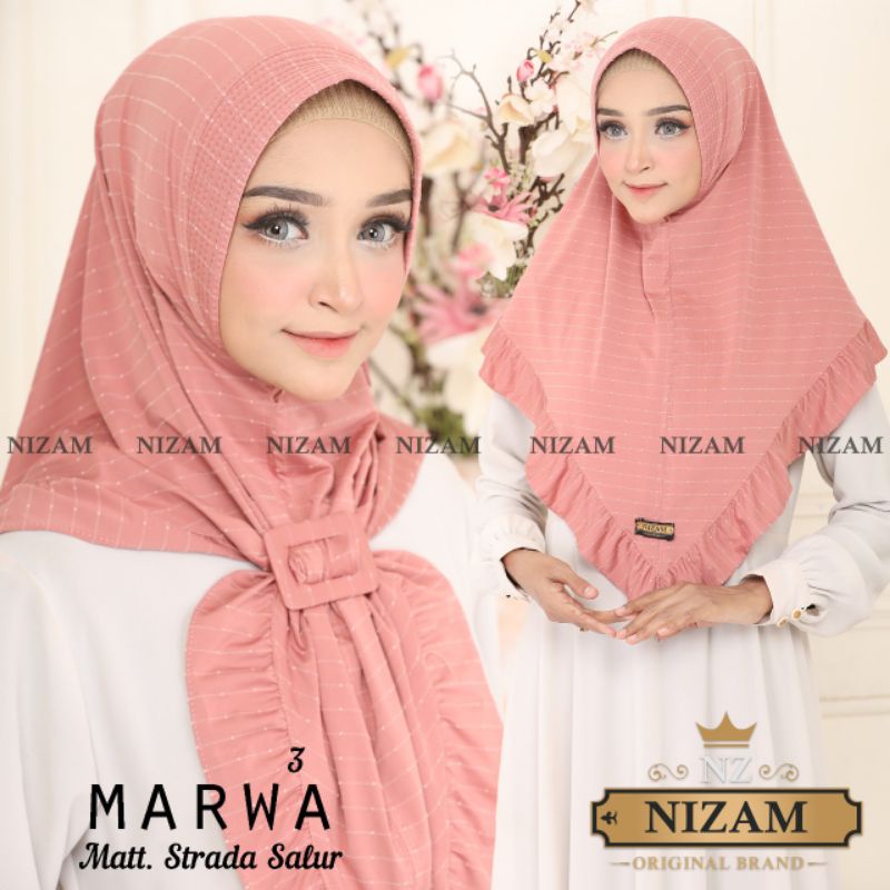 Khimar Marwa Strada Salur Jersy By Nizam Scarf