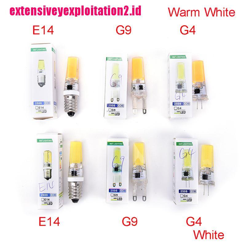 &lt; E2id &amp; &gt; G4 G9 E14 COB SMD Lampu Bohlam LED 9W Bahan Silikon