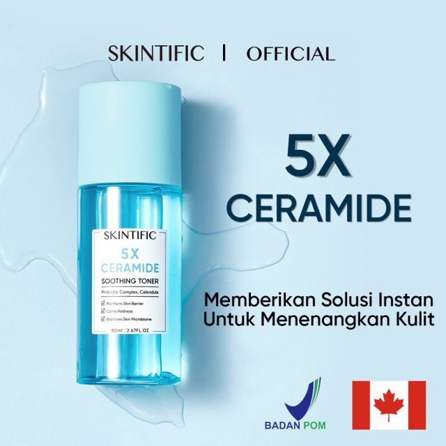 SKINTIFIC  5X Ceramide Soothing Toner 20ml 80ml