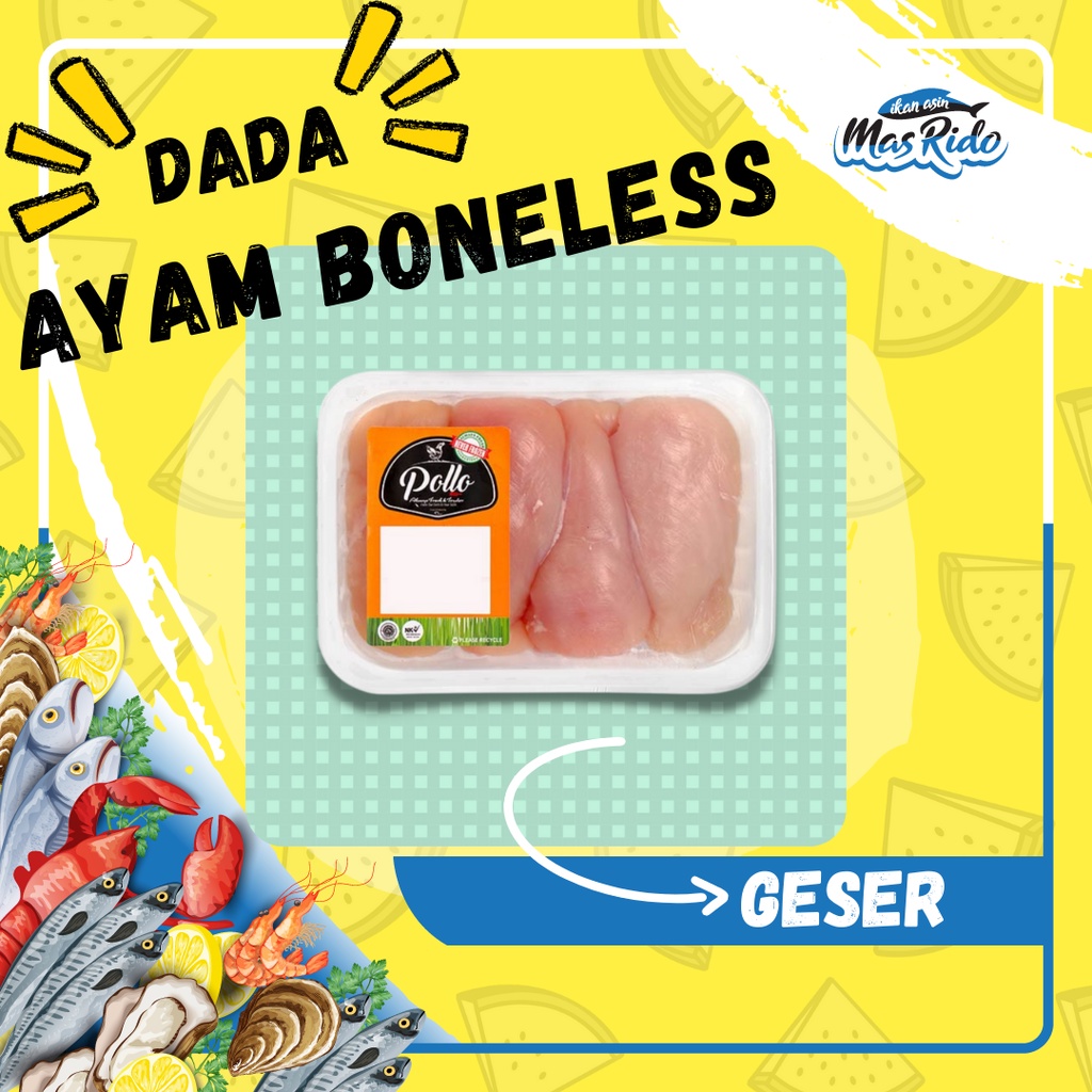 

Dada Ayam Segar Tanpa Tulang Kulit Chilled Daging Boneless 625g
