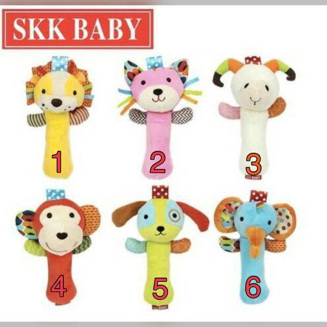 PROMO SKK Baby Rattle Stick Animal / Mainan Bayi Termurah