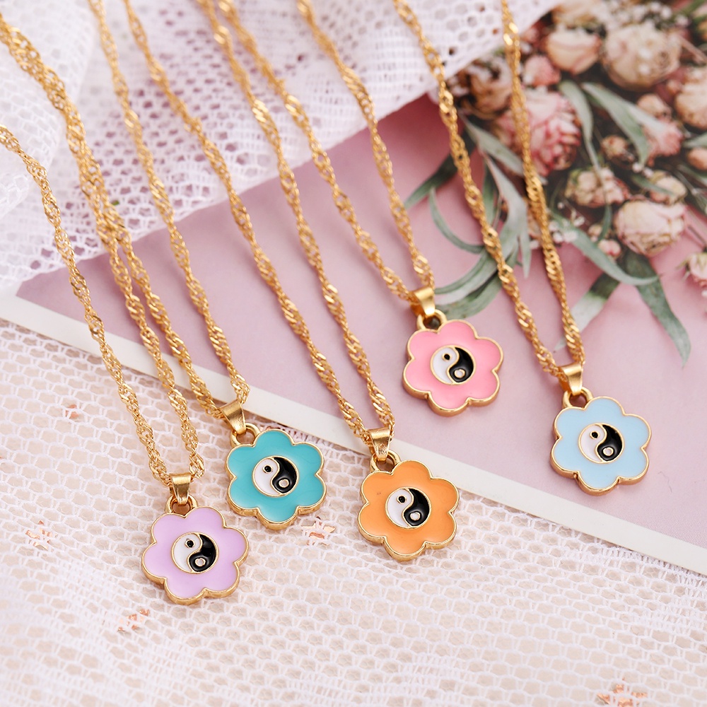 Gift Collar Alloy Chain Choker Jewelry Accessories Creative Gold Necklaces Tai Chi Pendant Necklace for Women