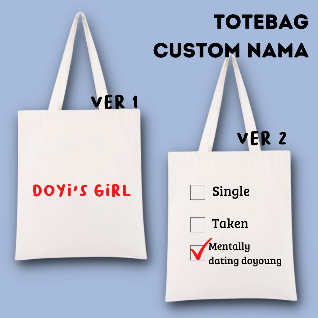 TOTEBAG KANVAS CUSTOM NAMA || CUSTOM NAMA KPOP